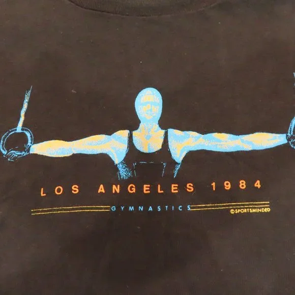 Rare Vintage 1984 Olympic Games LA Los Angeles Screen Stars T-Shirt Shirt XL